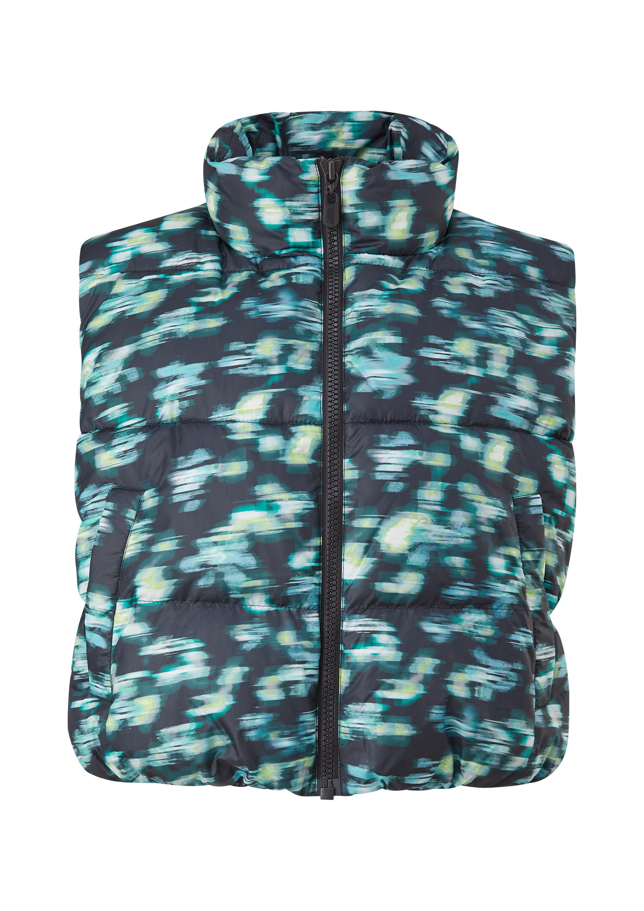 comma Outdoorjacke Outdoor-Weste Steppweste mit Allovermuster