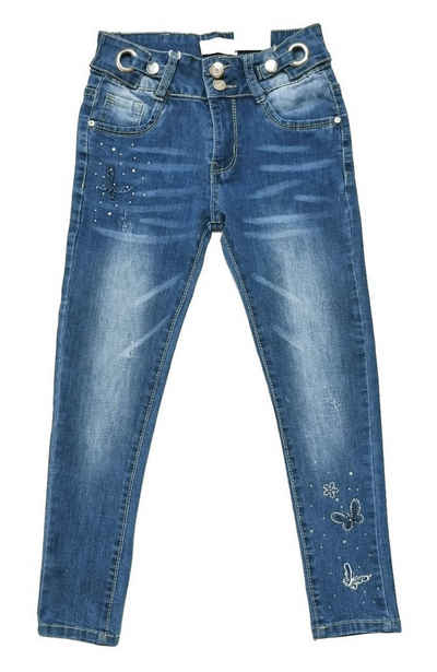 Girls Fashion 5-Pocket-Jeans Mädchen Jeans Hose Stretch, M2217