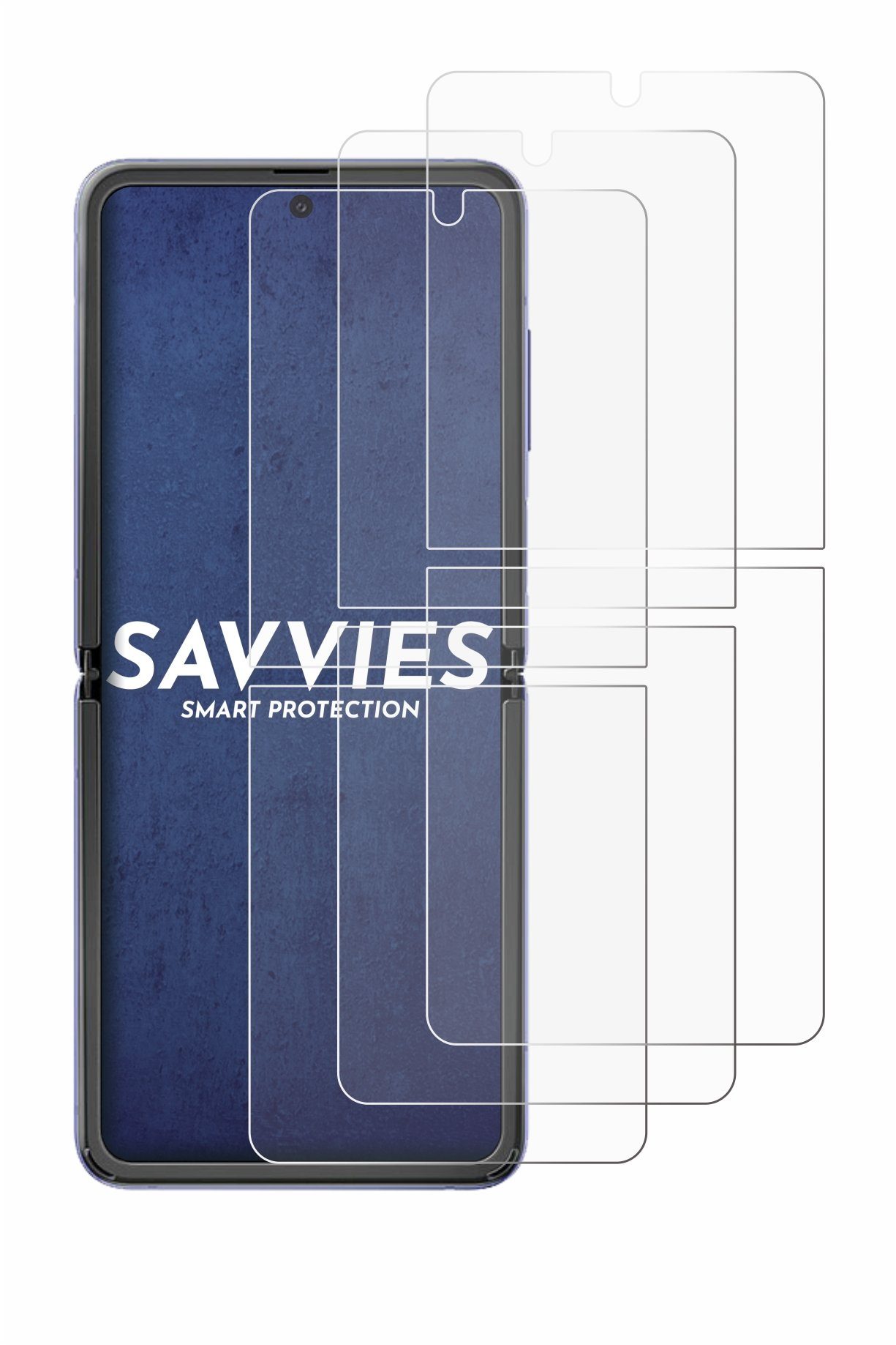 Savvies Schutzfolie für Samsung Galaxy Z Flip 5G, Displayschutzfolie, 18  Stück, Folie klar