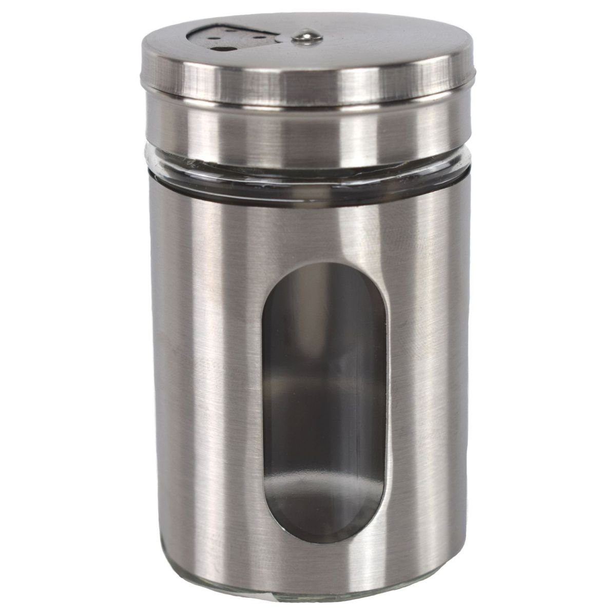 Jean Products Gewürzstreuer Aluminium Gewürzstreuer aus Glas mit verstellbarer Öffnung Ø5 x 8,5 cm, (1-tlg), modernes Design