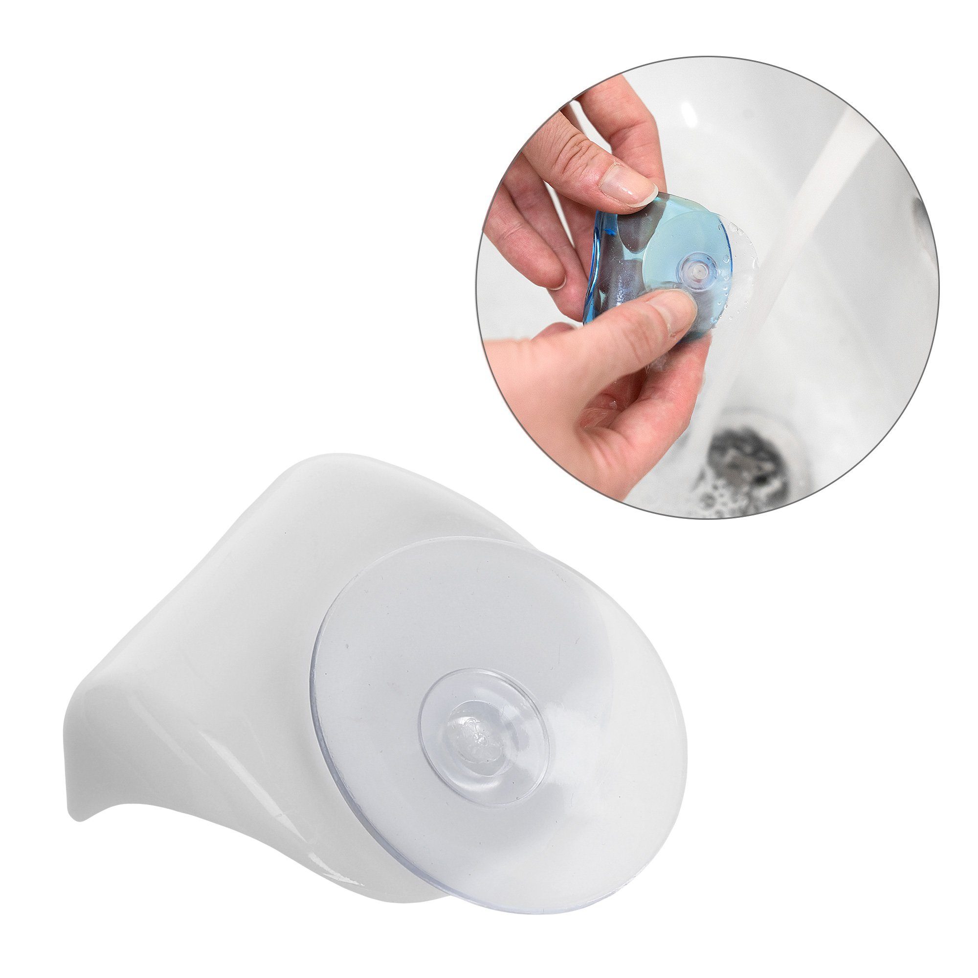 kwmobile Rasier-Set 2x Saugnapf Halterung für Rasierer, 2-tlg., für Glas und Fliesen - Nassrasierer Saugnapf Halter Set - Wand Haken