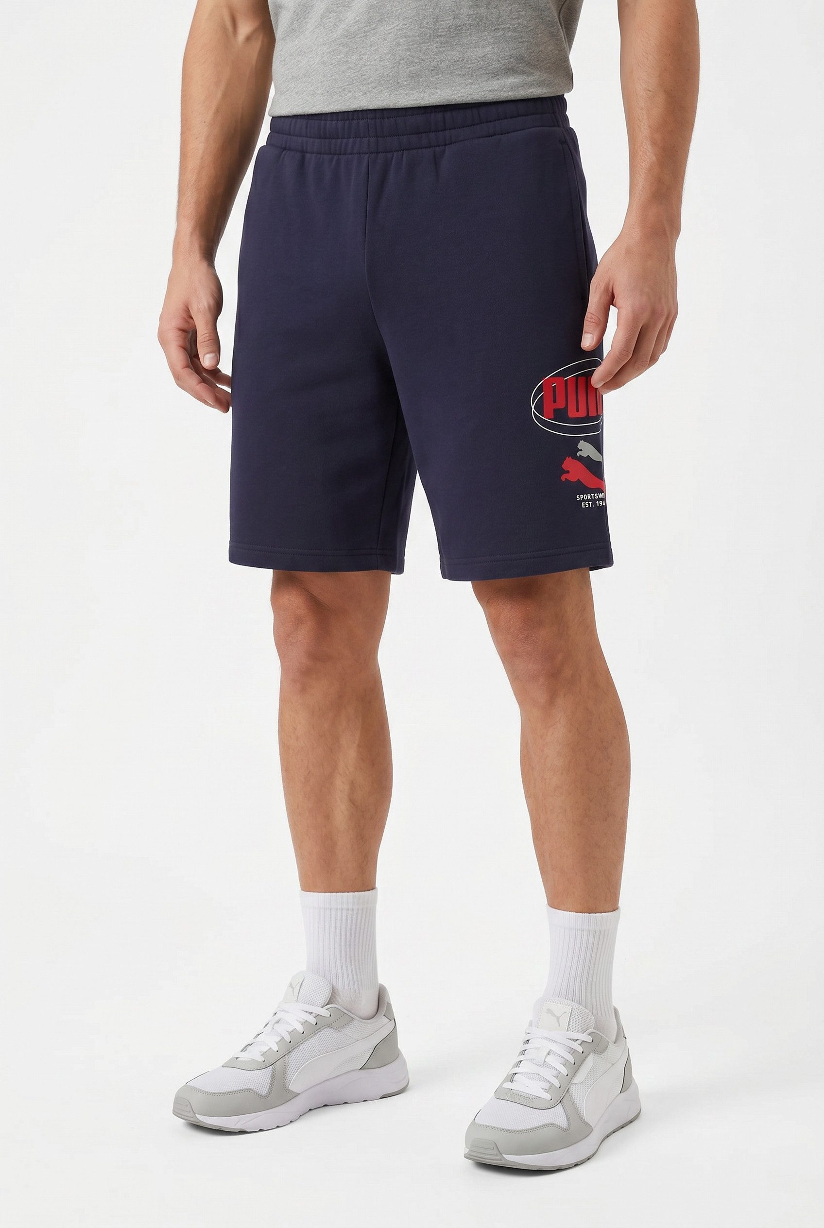 PUMA Trainingsshorts ESS LOGO LAB STORY 1 SHORTS 10’’ TR Regular Fit, sportlicher Stil, mit Eingrifftaschen