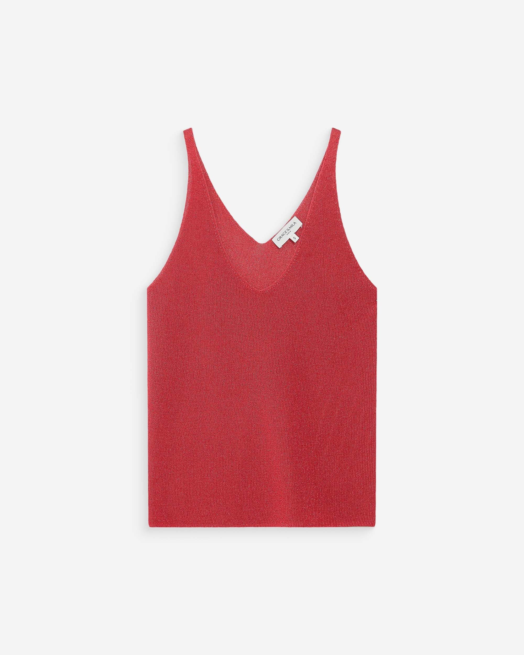 Grace & Mila Stricktop TOP EN MAILLE LUREX COTELEE PAILLET - Damentop - Shirttop