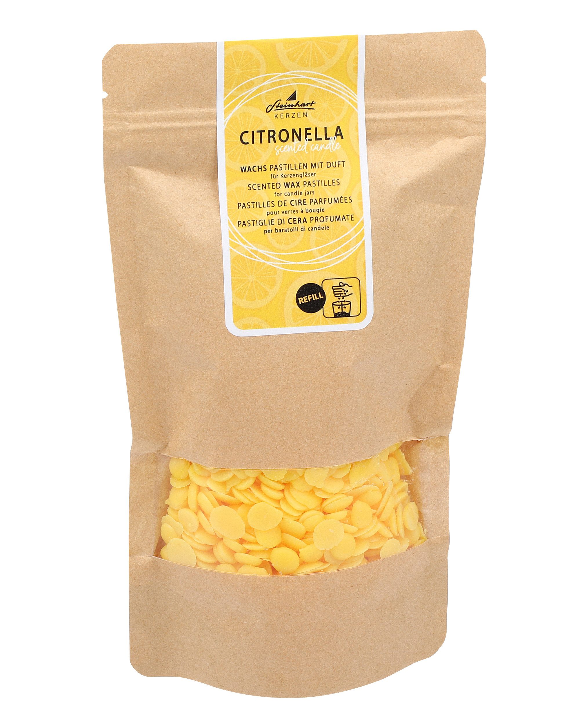 Steinhart Kerzen Duftkerze Nachfüllbeutel mit Citronella-Pastillen und Docht
