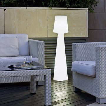Licht-Trend LED Außen-Stehlampe LED-Außen-Stehleuchte Lola Mini mit Akku und Fernbedienung Weiß, RGBW & Kaltweiß