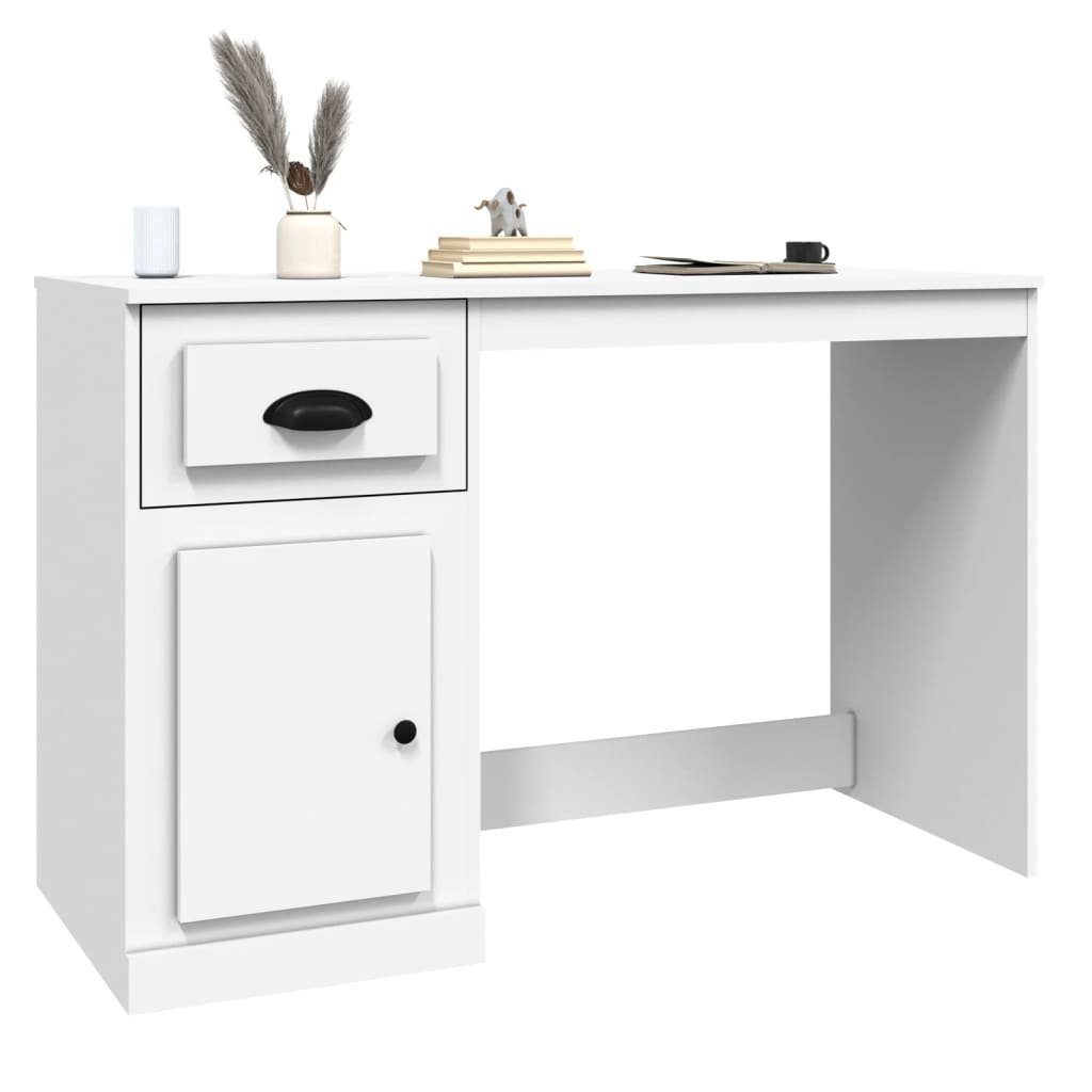 furnicato Schreibtisch mit Schublade Weiß Holzwerkstoff 115x50x75 cm
