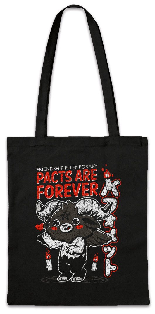 Beuteltasche Pacts Are Forever Stofftasche Friendship is Temporary Hell YeahDevil