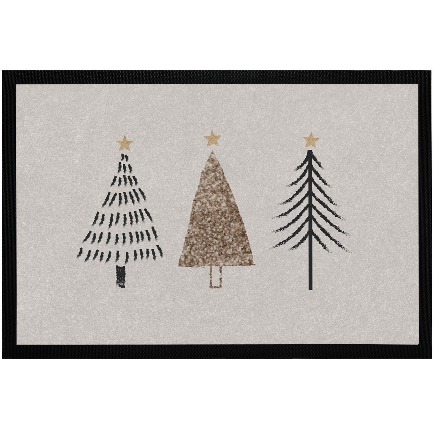 MoonWorks Fußmatte Fußmatte Winter Bäume Skandi Style Frohe Weihnachten rut günstig online kaufen