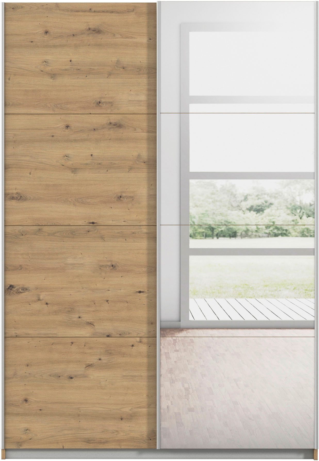 rauch Schwebetürenschrank Kleiderschrank Schrank KinderzimmerSUBITO Dekor- & Spiegelelemente B 136 & 181 - Höhe 197 cm - MADE IN GERMANY