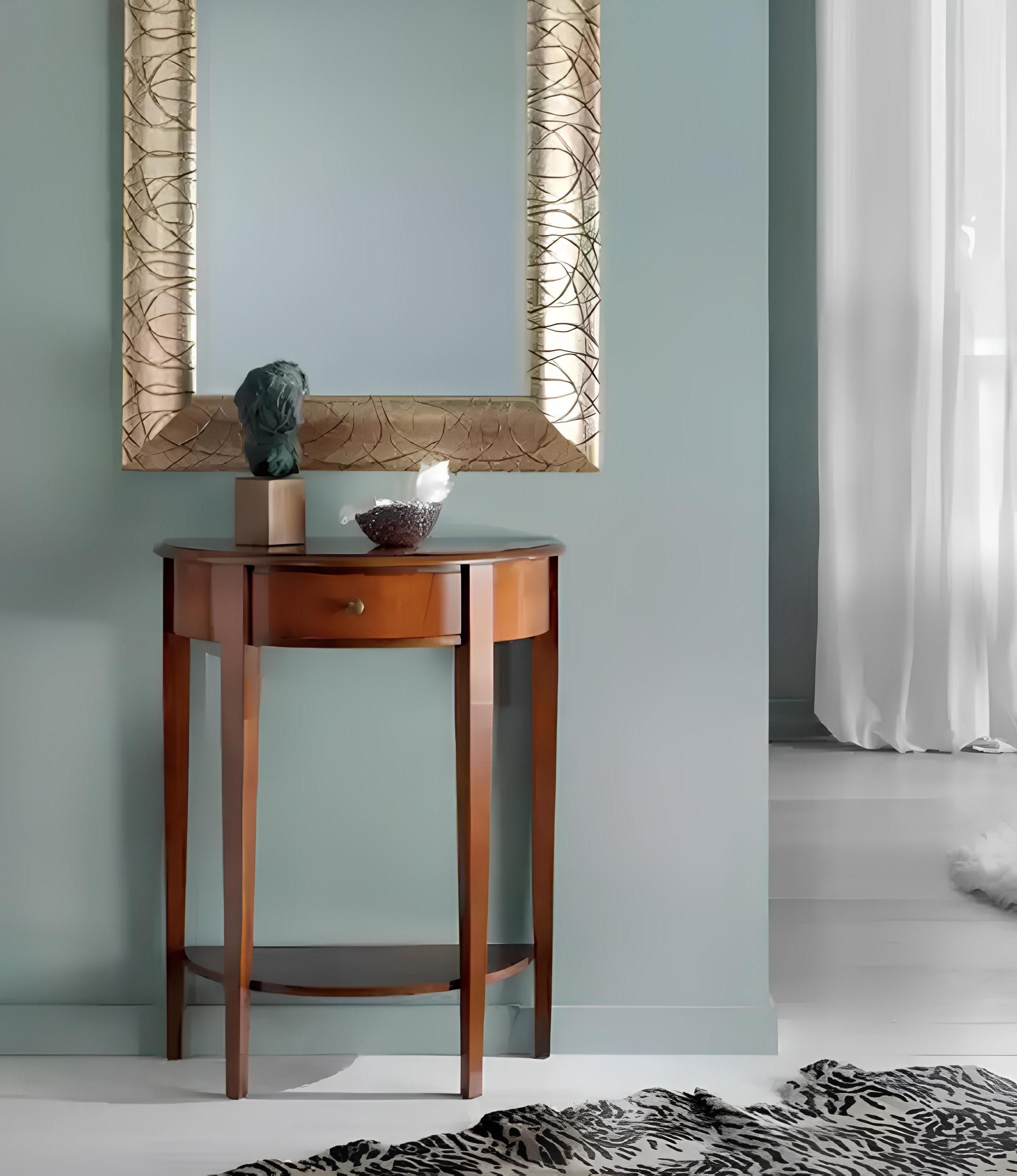 Xlmoebel Konsole Brauner Holz-Konsolentisch mit edler Optik und viel Stauraum (Konsole), Hergestellt in Europa