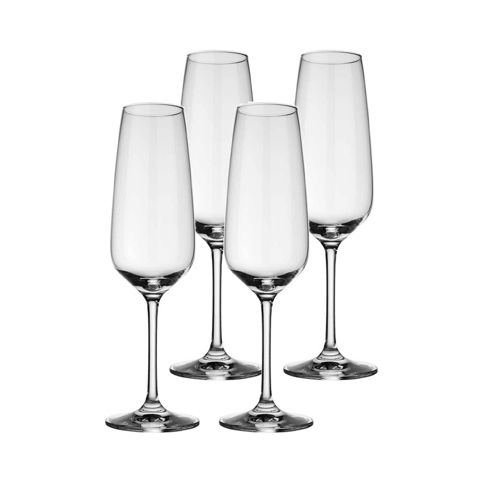 Villeroy & Boch Sektglas Voice Basic Sektgläser 360 ml 4er Set, 4-tlg., Glas