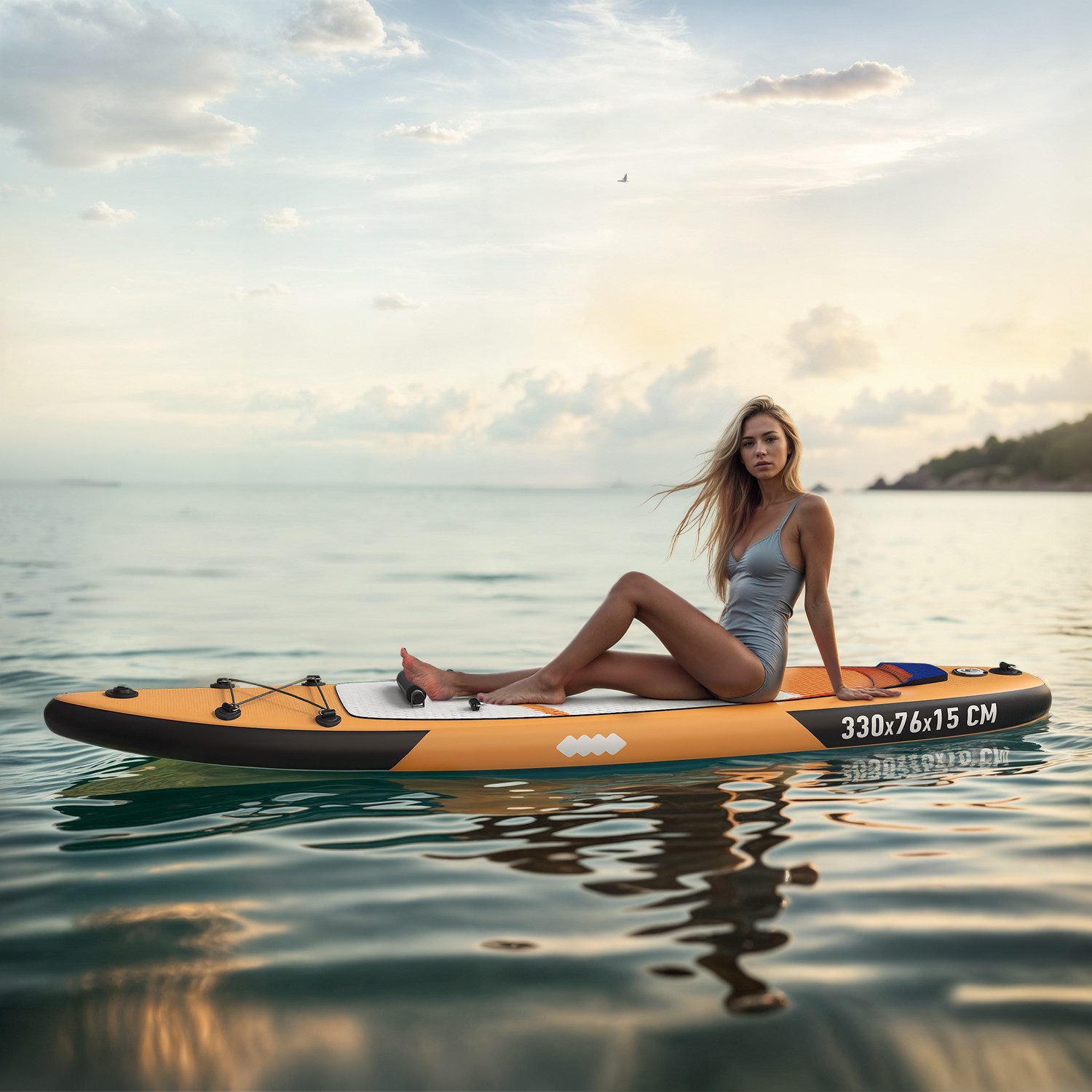 HOMALL Inflatable SUP-Board Stand-Up Paddle Board 330*78*15cm Tragkraft bis 130Kg, (2in1 Aufblasbares,Action-Cam-Halterung)