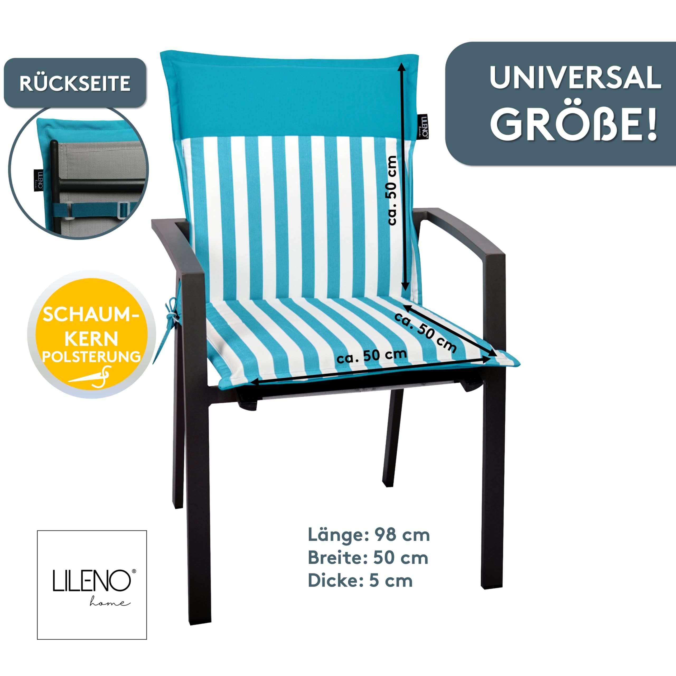 LILENO HOME Polsterauflage Gartenstuhl Niedriglehner Auflage, günstig online kaufen