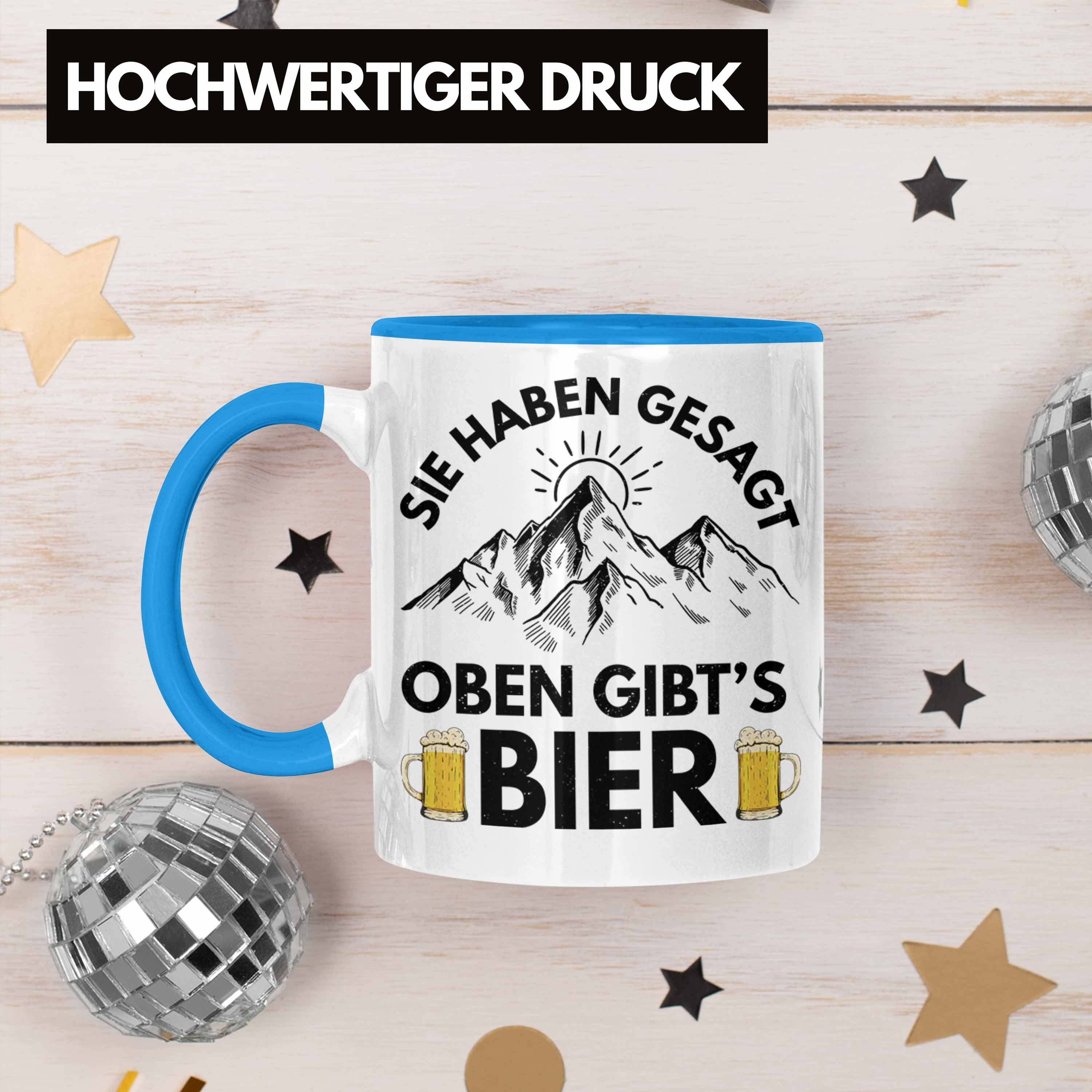 Weiss Geschenk Tasse Bier Gibts Sie Trendation Berge Haben Wandern Geschenk Geschenkidee Trendation Wanderer - Tasse Gesagt Oben