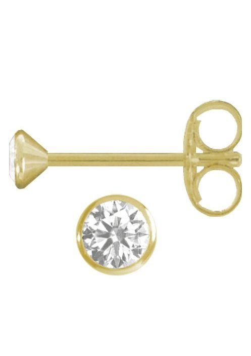 Firetti Paar Ohrstecker Schmuck Geschenk Gold 333 Ohrschmuck "Solitär", mit Zirkonia (synth)