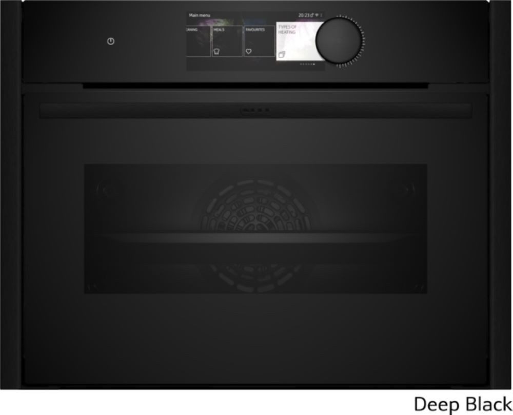 NEFF Einbaubackofen N 90 C29FY5CY0, Einbau-Kompaktdampfbackofen, 60 x 45 cm, Deep Black