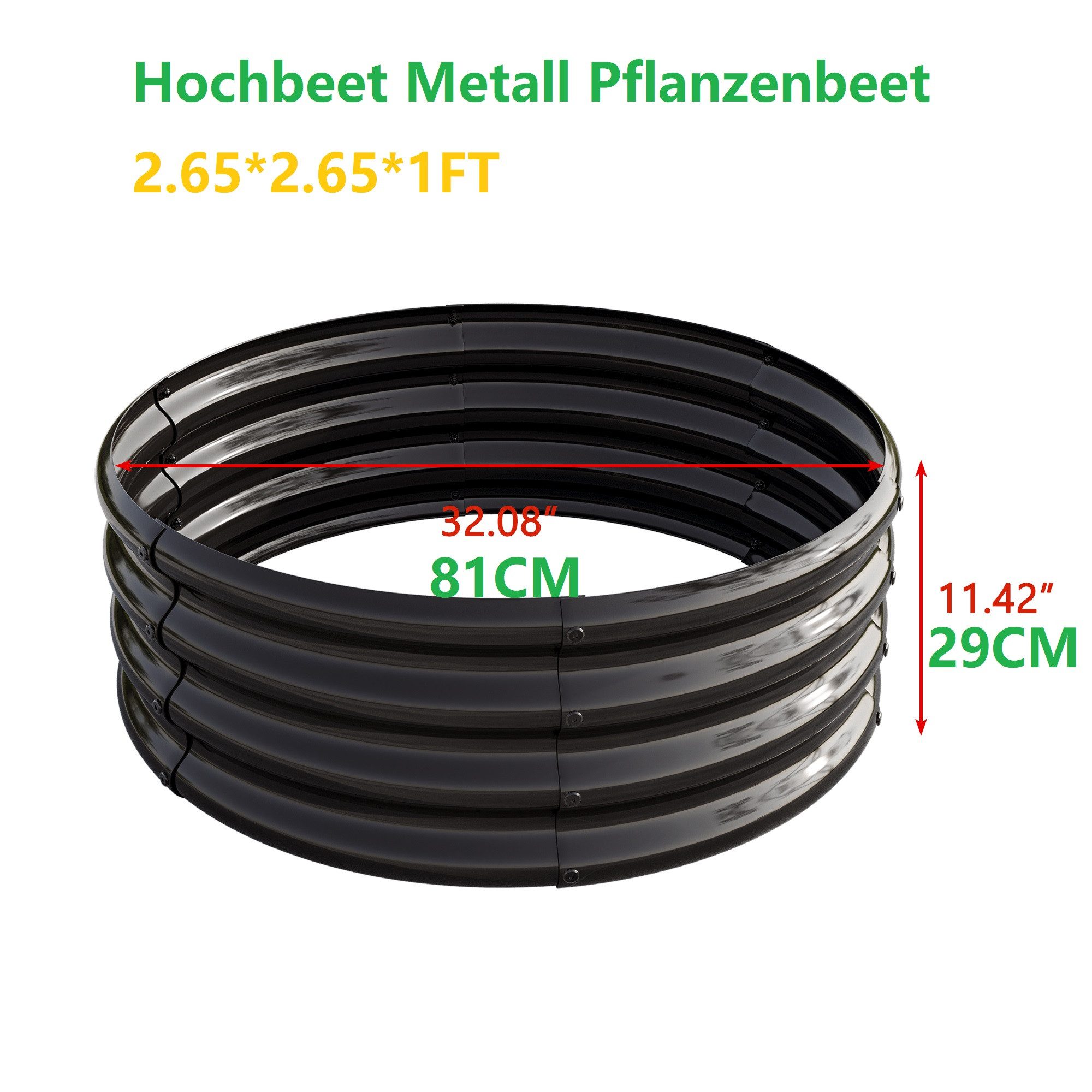 HOMERECOMMEND Hochbeet Blumenkasten, Halbkreis-Hochbeet aus Metall (1 St), günstig online kaufen