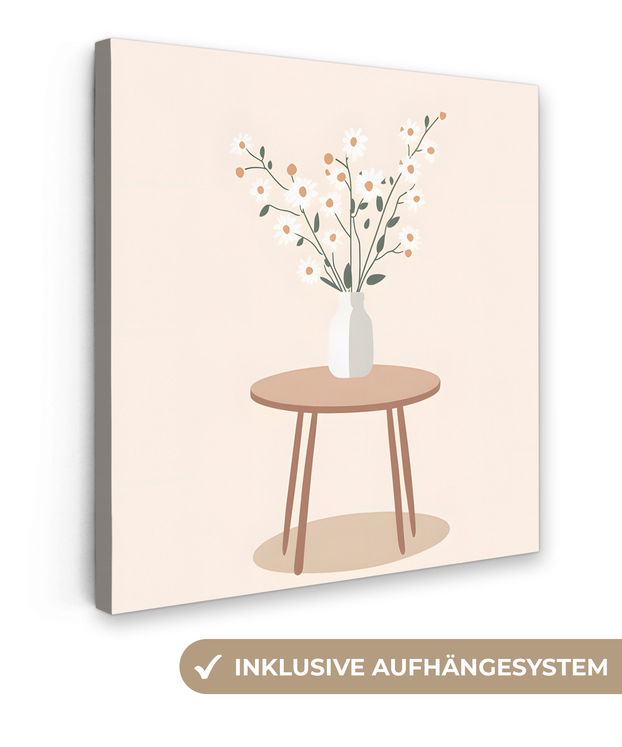 OneMillionCanvasses® Leinwandbild Vase - Blumen - günstig online kaufen