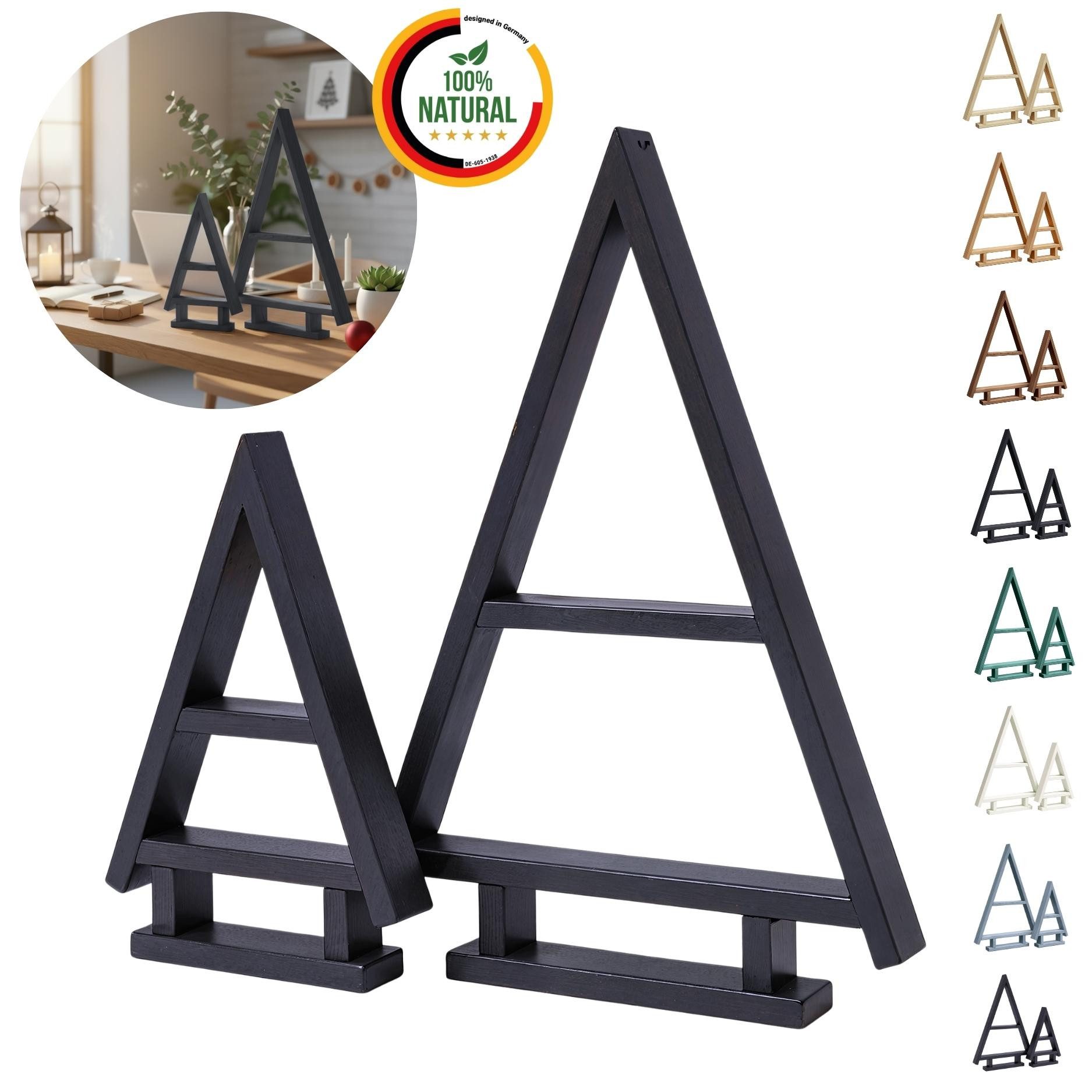 Floranica Weihnachtsfigur Deko 2er SET Handgemacht Weihnachtsbaum Tannenbau günstig online kaufen