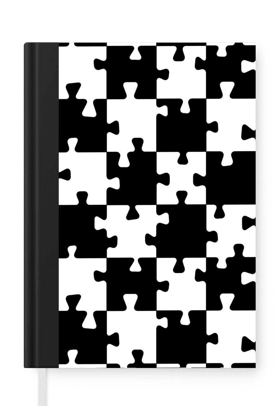 MuchoWow Notizbuch Puzzle - Schach - Muster, Journal, Merkzettel, Tagebuch, Notizheft, A5, 98 Seiten, Haushaltsbuch
