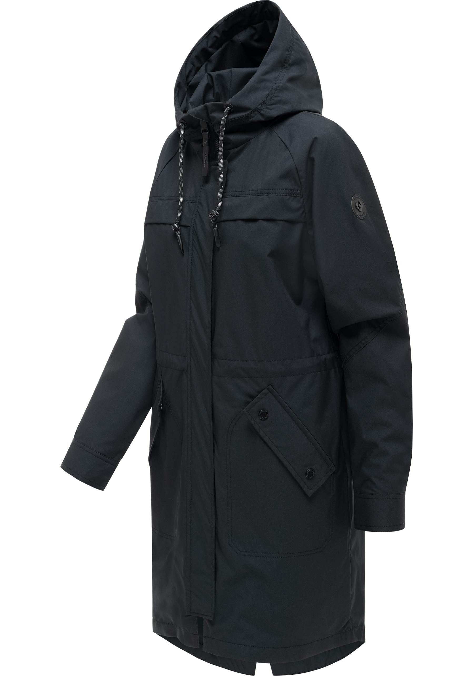 Ragwear Regenmantel Ximenna wasserdichter und atmungsaktiver Damen Übergangsparka
