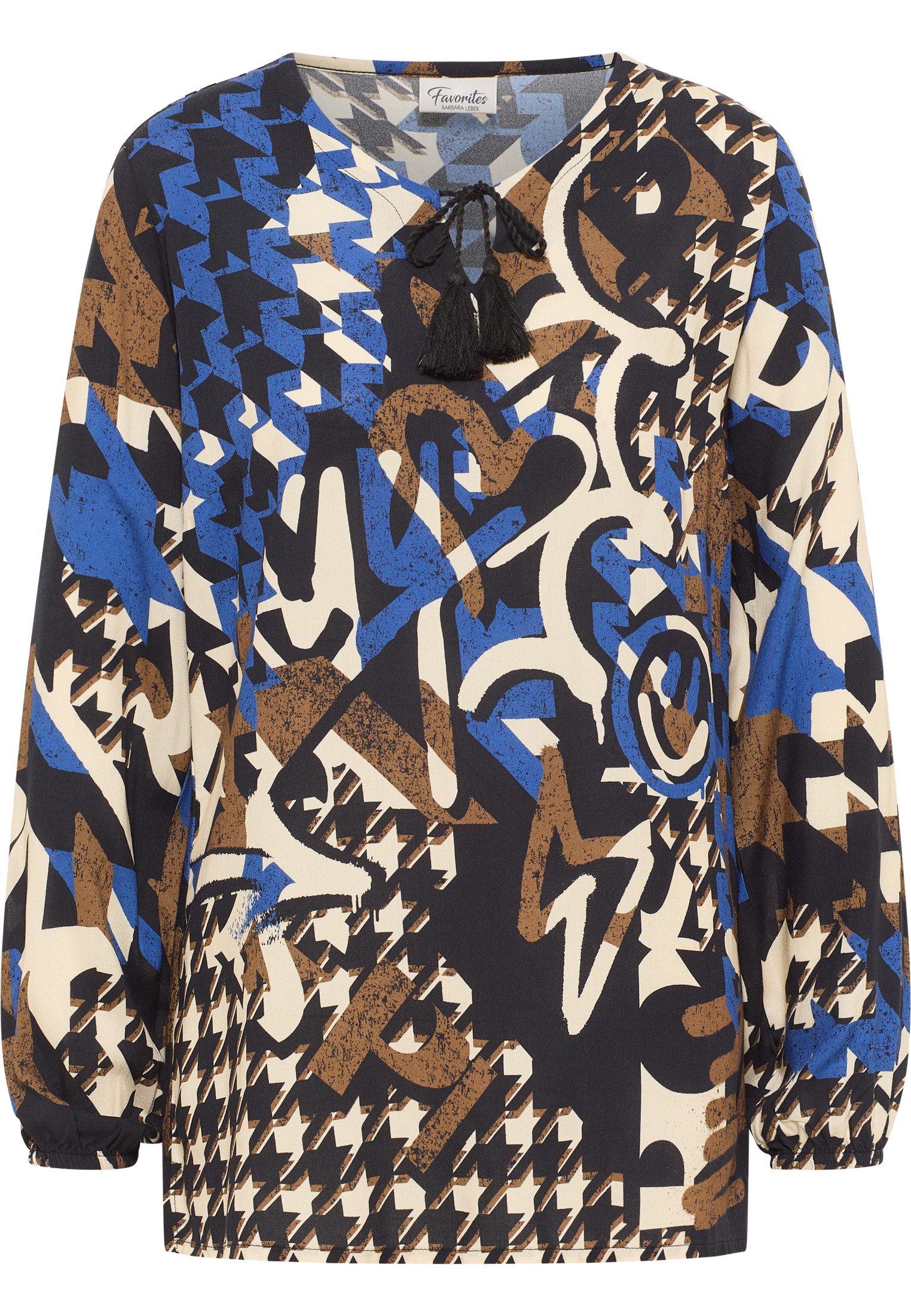 Barbara Lebek Langarmbluse Bluse gemustert