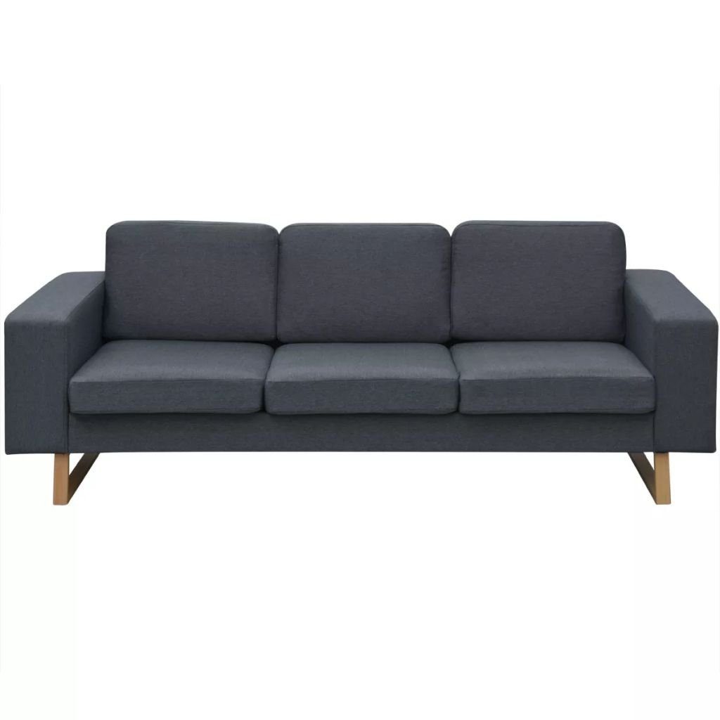 3-Sitzer Dunkelgrau vidaXL Sofa Stoff Sofa