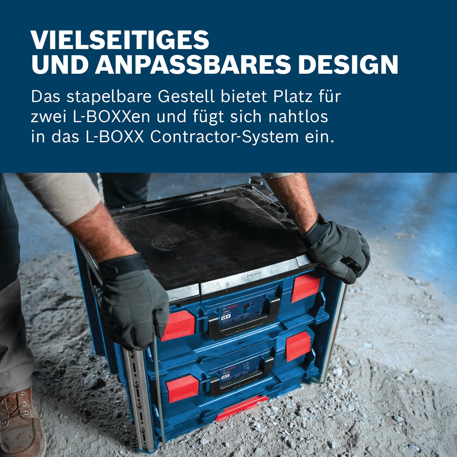 BOSCH Werkzeugkoffer, Koffersystem L-BOXX Contractor Rack 2