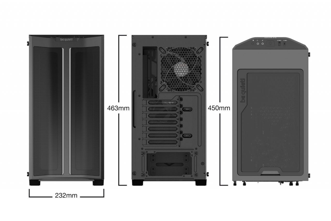 quiet! 500DX PC-Gehäuse Base Pure be