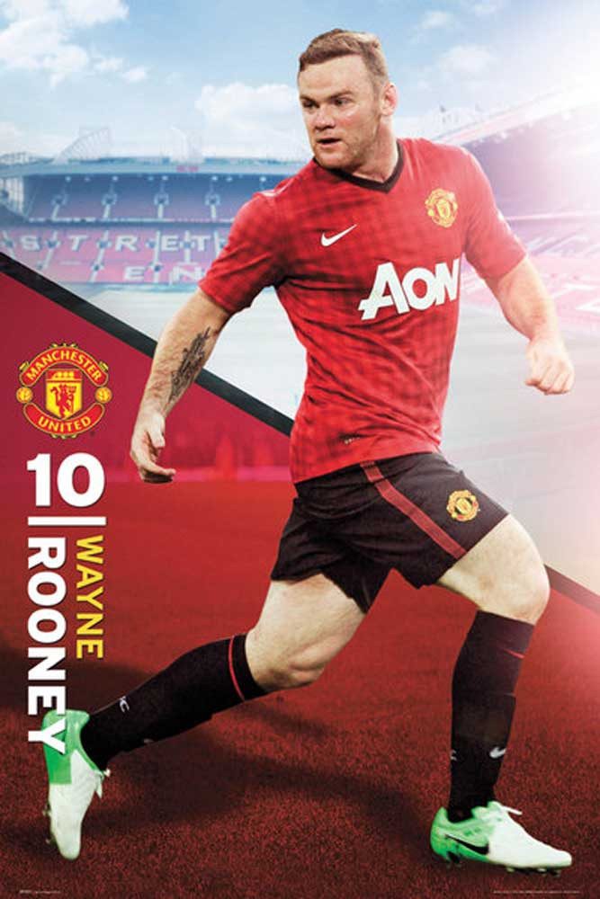 Poster Fußball - Poster - Manchester United - Rooney 12/13