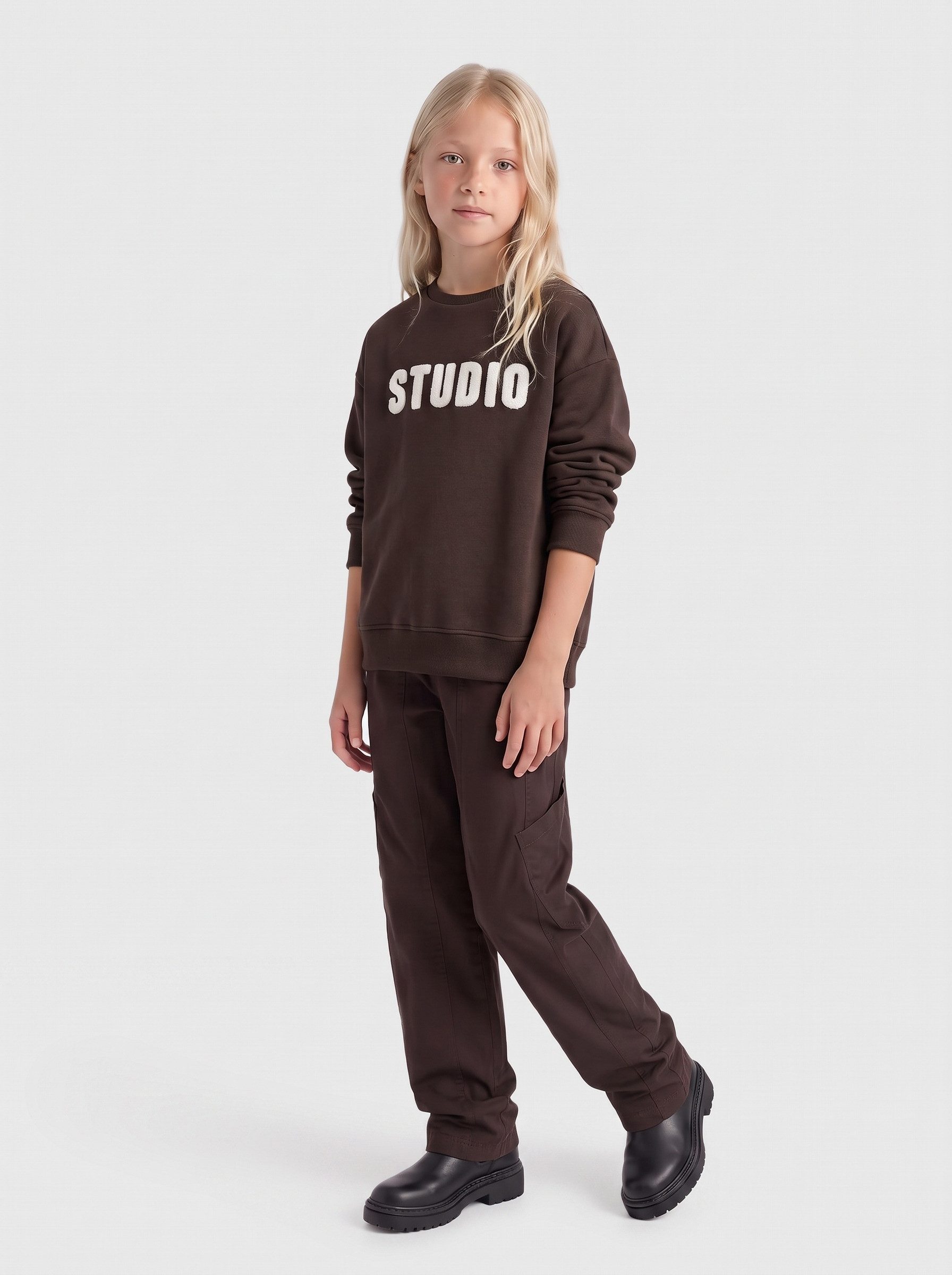 KIDS ONLY Sweatshirt KOGSWEAT LS CREW OVZ STAT SWT NOOS Baumwollmischung, loose fit – Bild 4 von 5