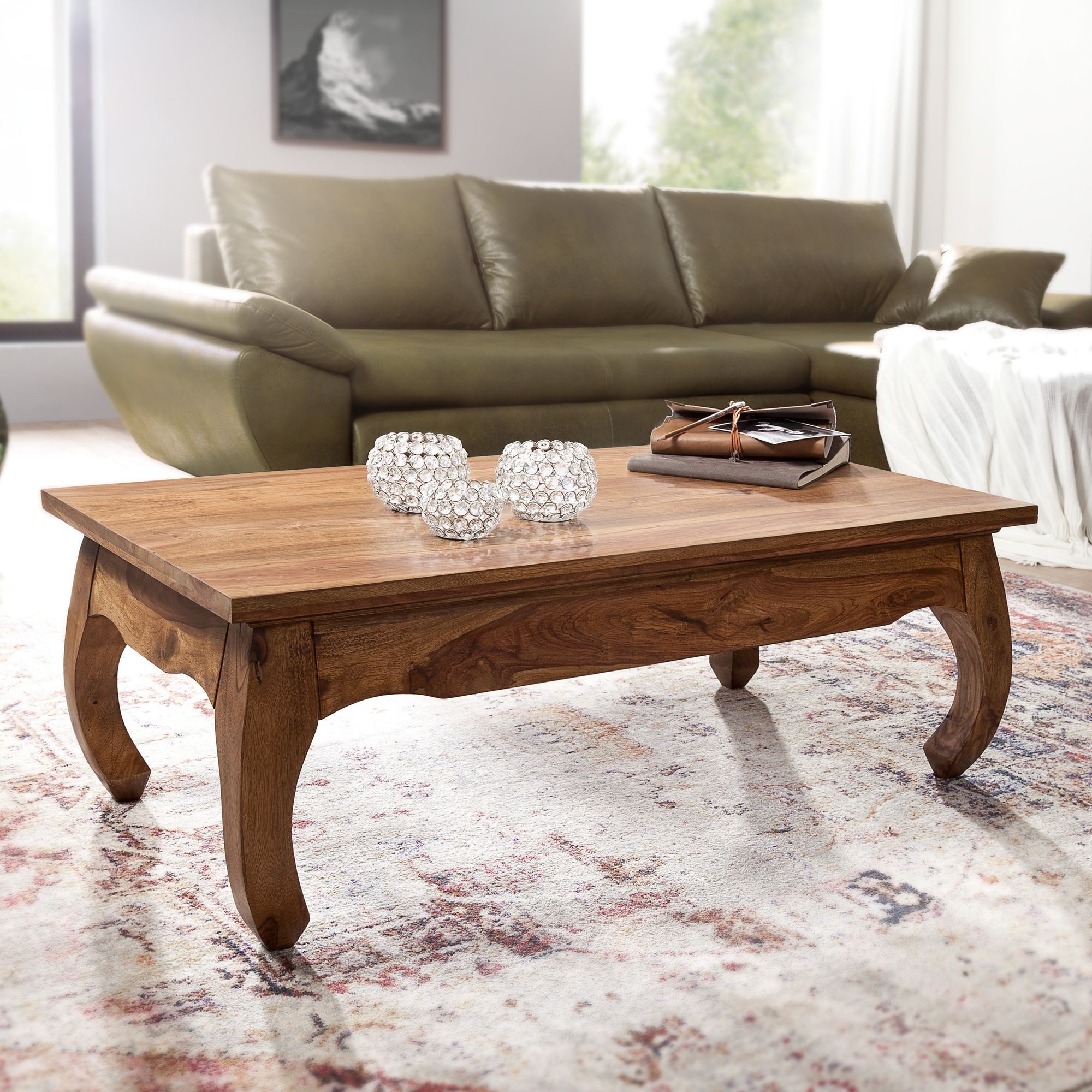 FINEBUY Couchtisch SuVa1180_1 (Massivholz, 110x60x40 cm günstig online kaufen