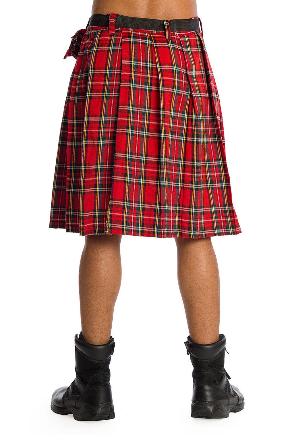 Banned Shorts Classic Tartan Kilt Sporran Kariert Karo Rot Schottenrock