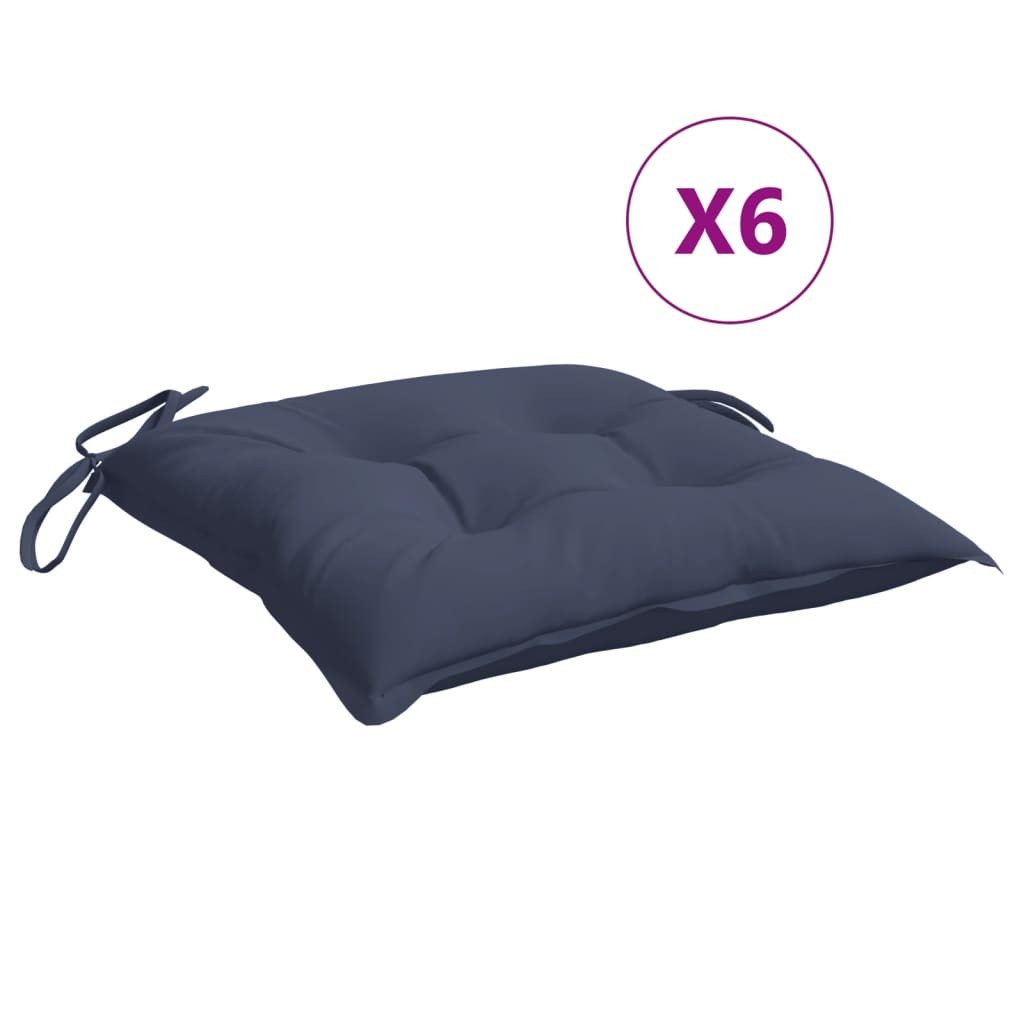 vidaXL Sitzauflage Stuhlkissen 6 Stk. Marineblau günstig online kaufen