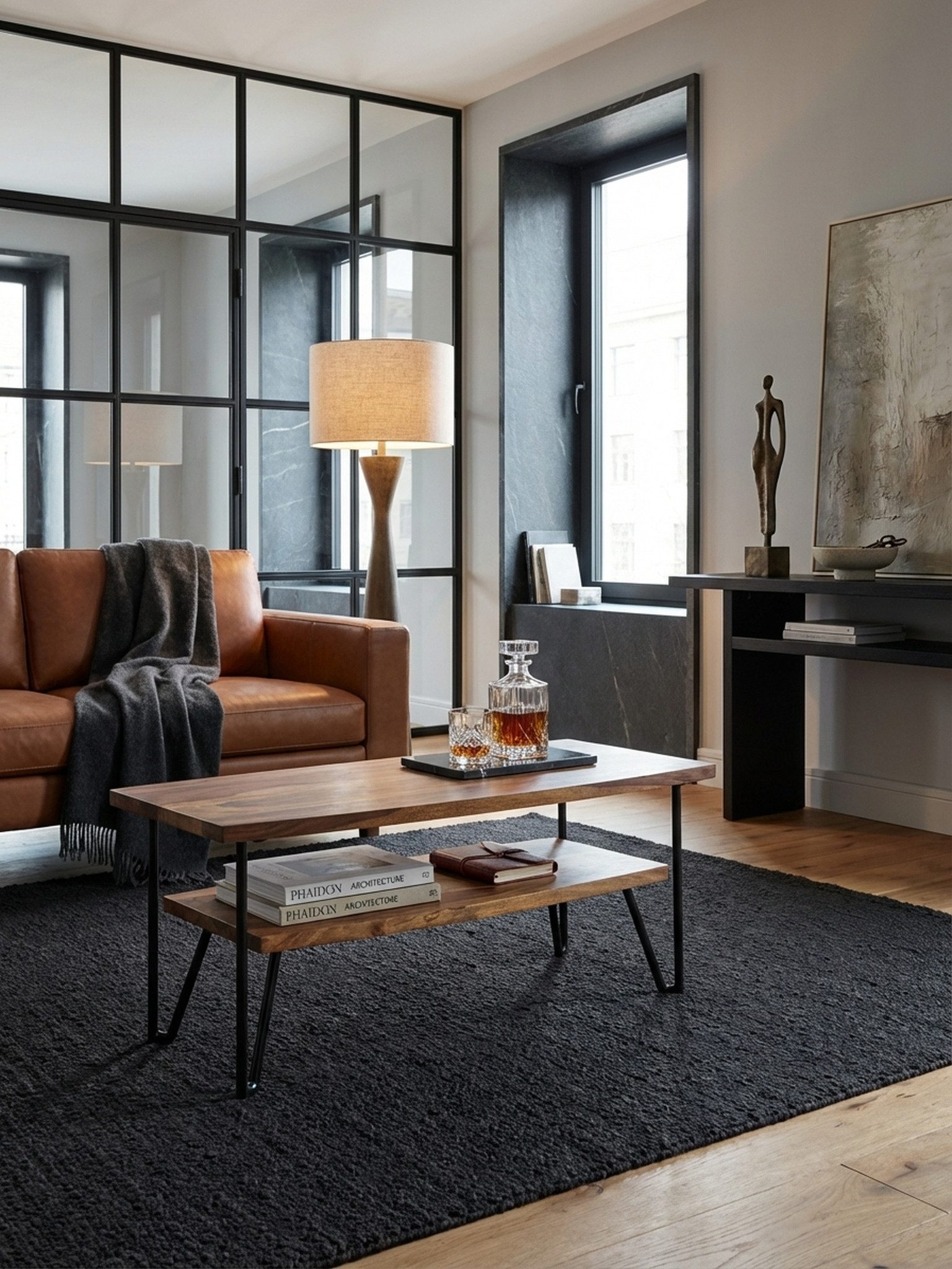 KADIMA DESIGN Couchtisch Couchtisch 90x50x40 cm Massivholz Metall Sofatisch Industrial Style (Holztisch Wohnzimmer Industrial Vierrund), Rechteckig, Design Wohnzimmertisch Kaffeetisch mit Stauraum