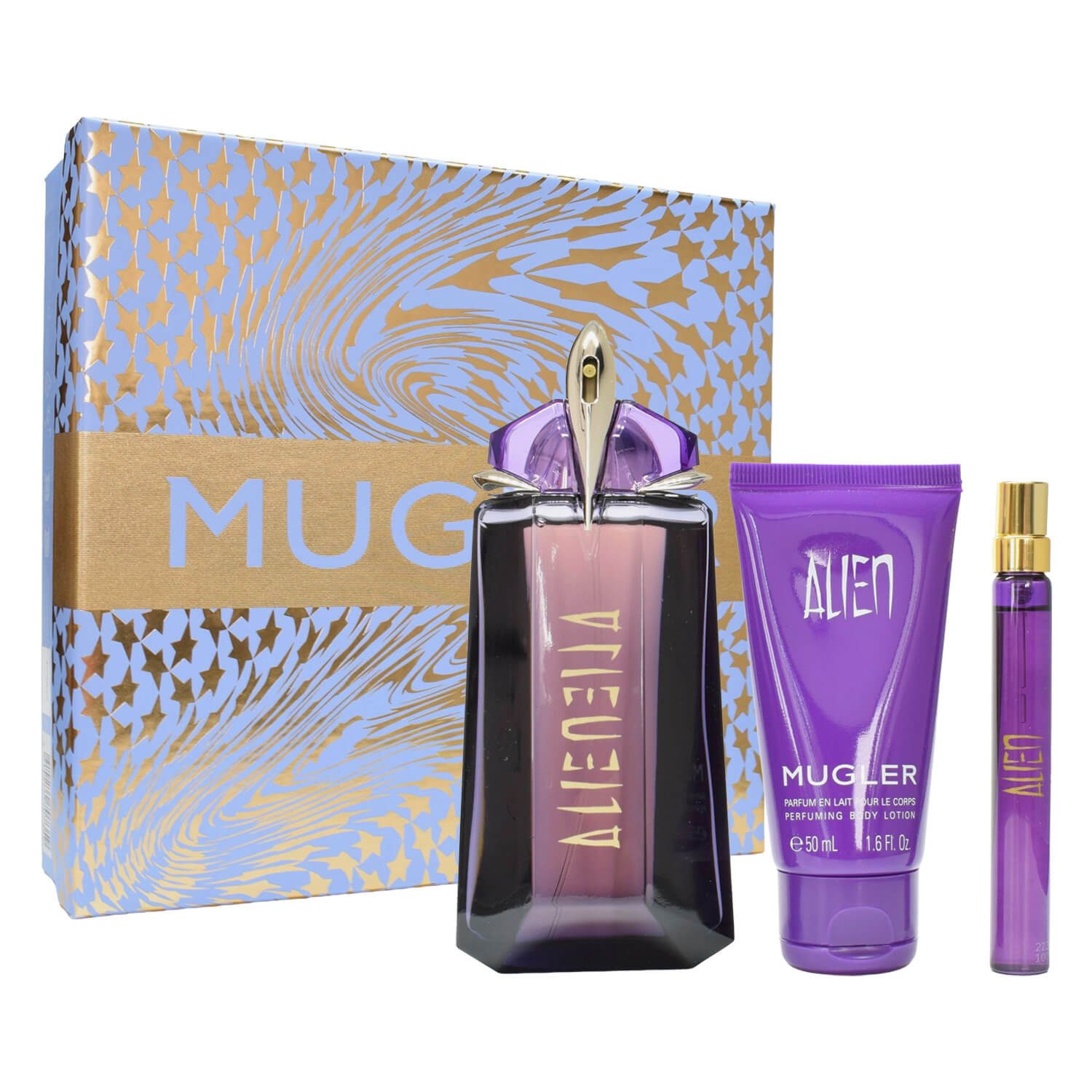 Mugler Duft-Set Alien Eau de Parfum 90 ml + 50 ml Bodylotion Geschenkset