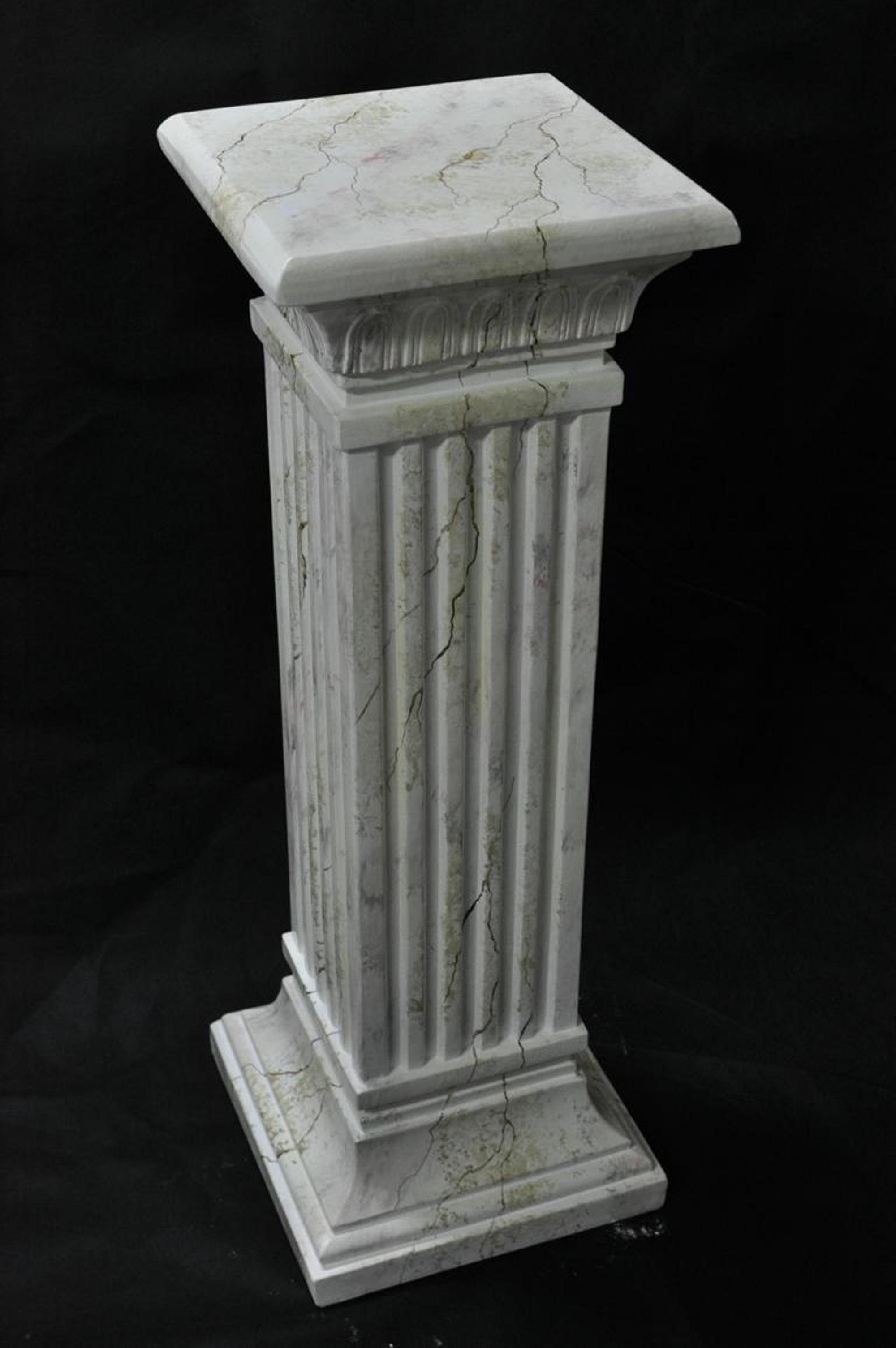 Römische JVmoebel Skulptur, Säule Medusa Dekoration Skulptur Figur Marmor Säulen Deko