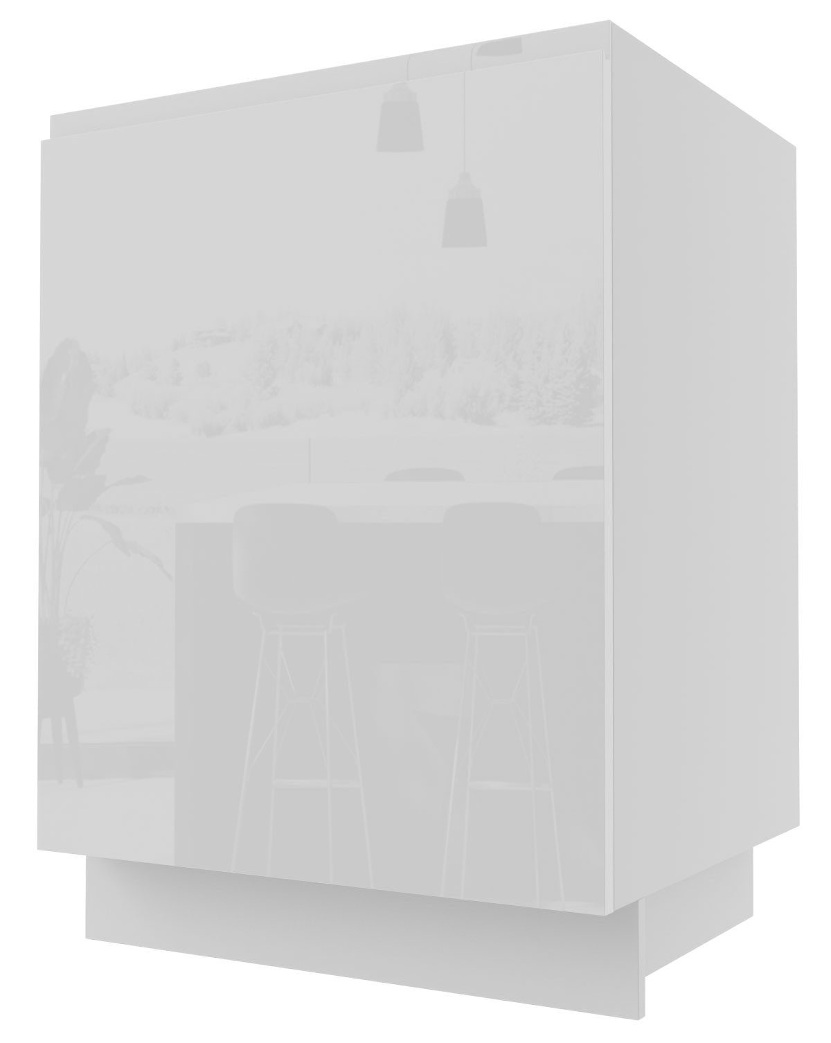 Feldmann-Wohnen Spülenunterschrank ESSEN (Unterschrank, Küchenschrank) ES-D1ZM/60 - Korpus- und Frontfarbe wählbar