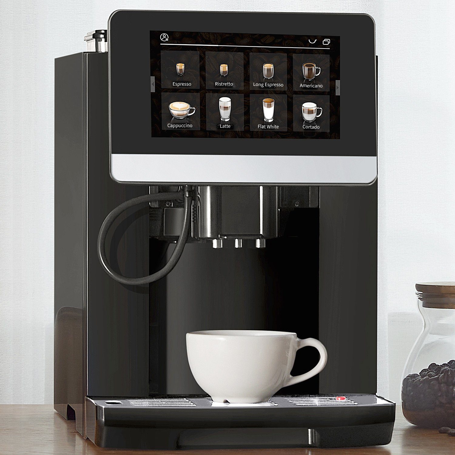 Kaffee-Rezeptbuch, Barletta, Kaffeevollautomat Acopino Doppelkesselsystem Anthrazyt