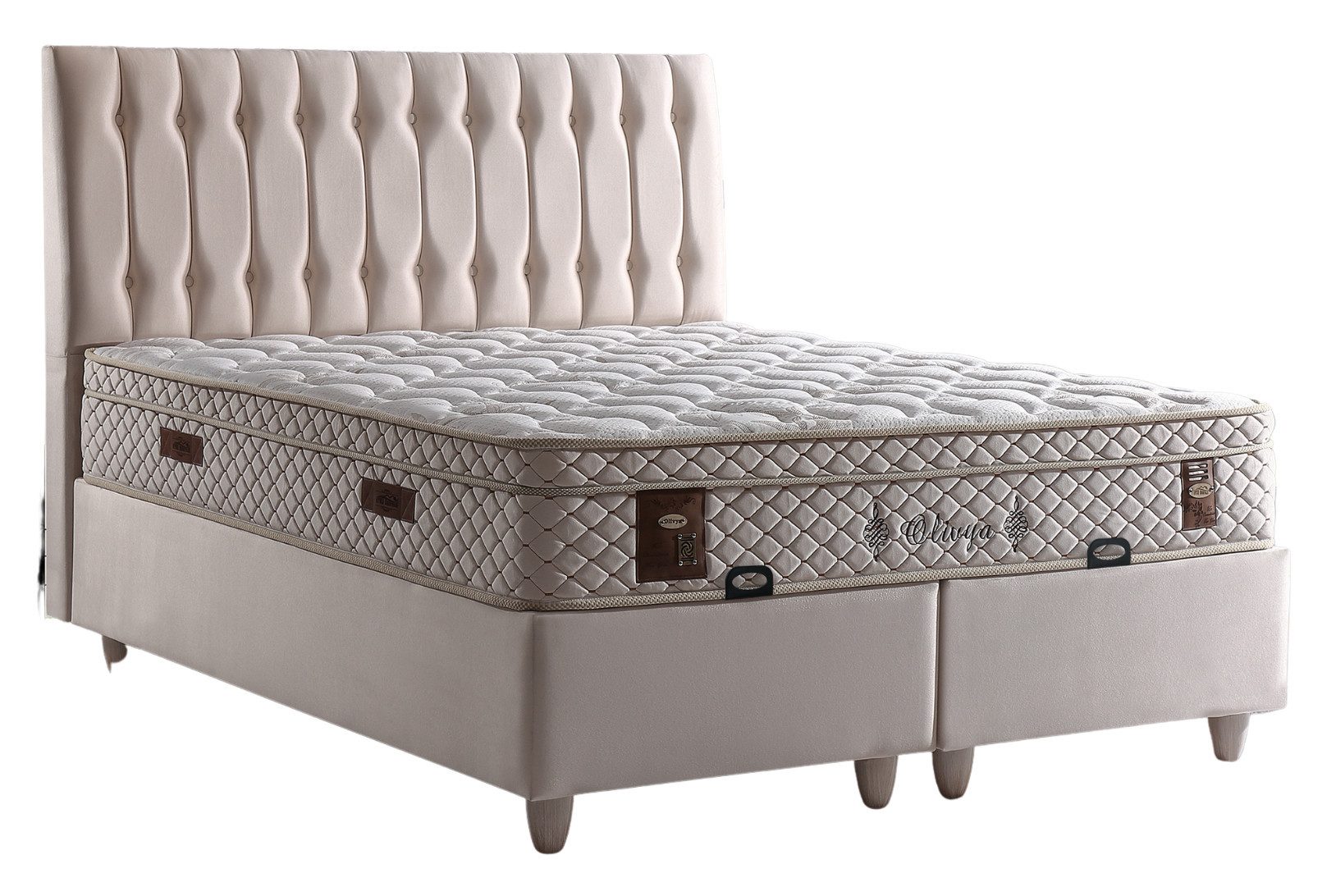 Villa Möbel Boxspringbett Olivya (Bett), XXL-Bettkasten günstig online kaufen