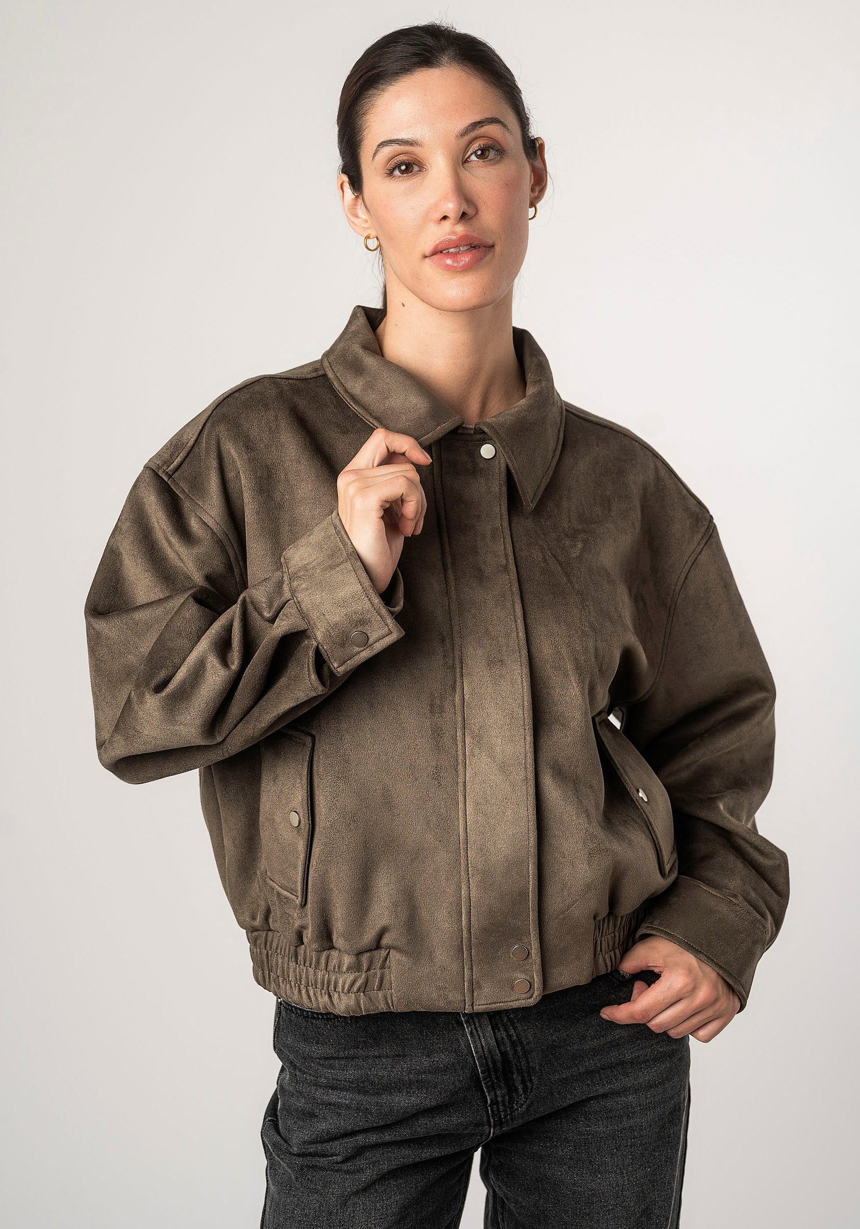 Mauritius Lederimitatjacke 2Waylina mit Falten, mit günstig online kaufen