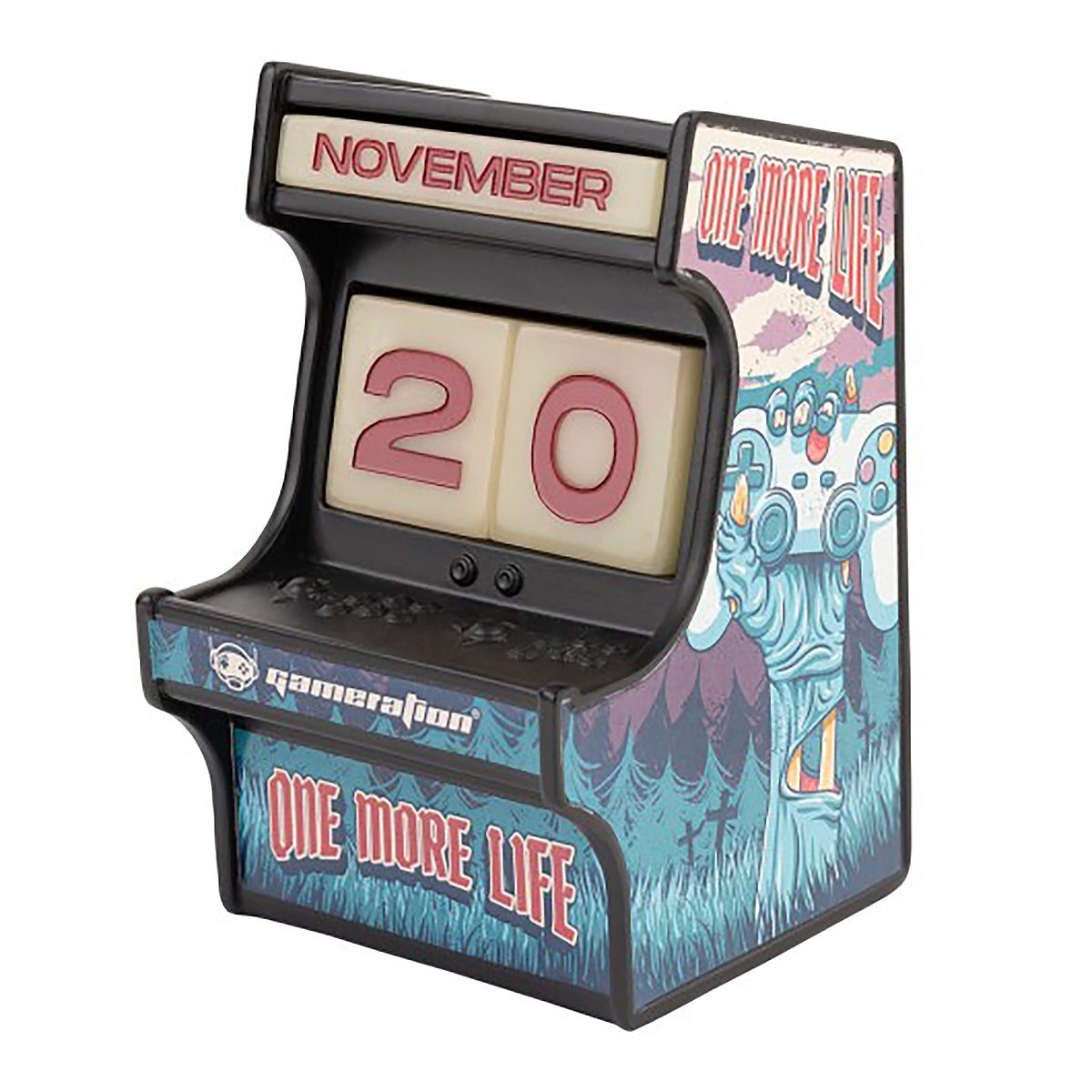 Grupo Erik Dekoobjekt Gameration One more Life Ewiger 3D Kalender Arcade