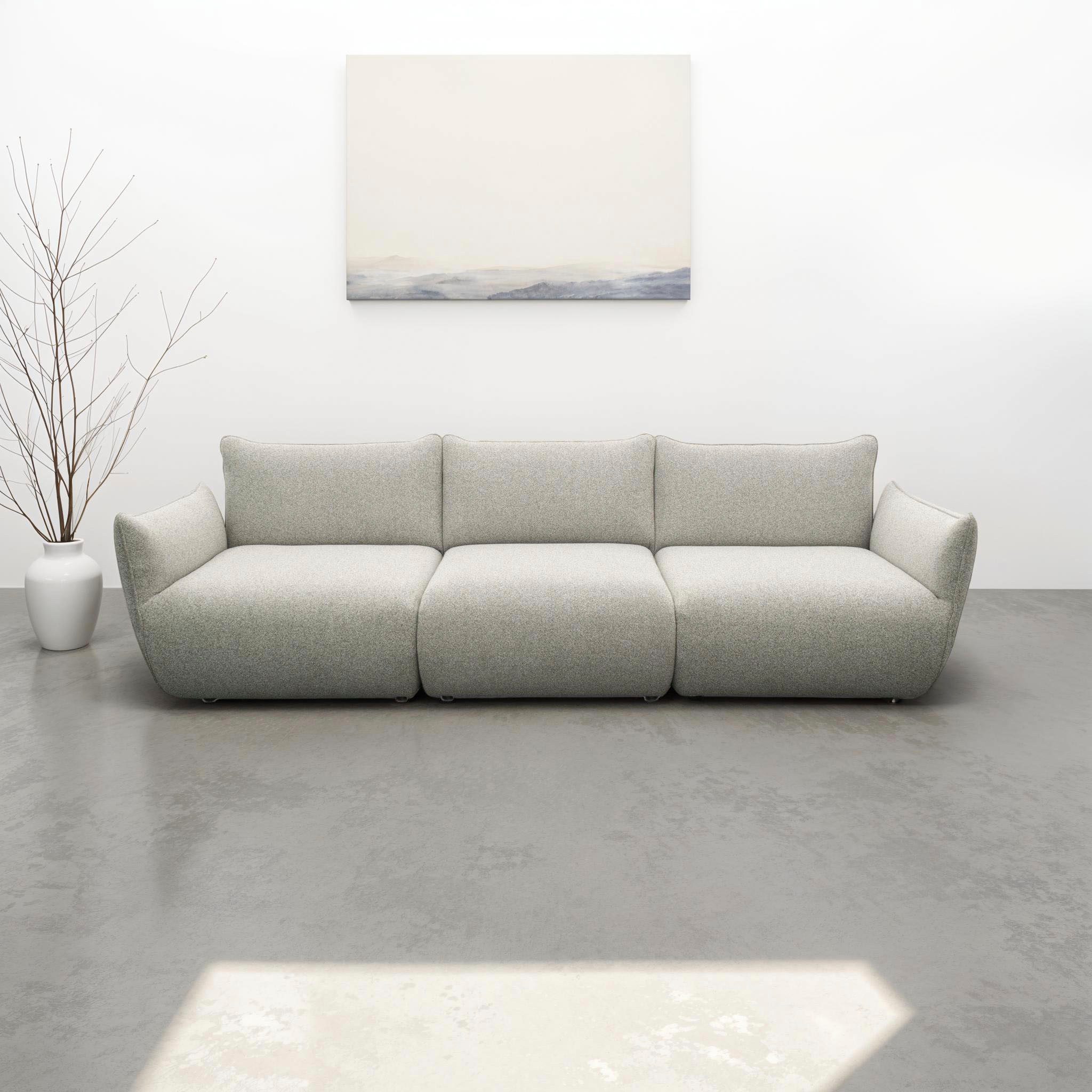 DOMO collection Big-Sofa Bristol in 2 Breiten, Taschenfederkern für hohen Sitzkomfort, Breite 276cm. Pflegeleichter Strukturstoff