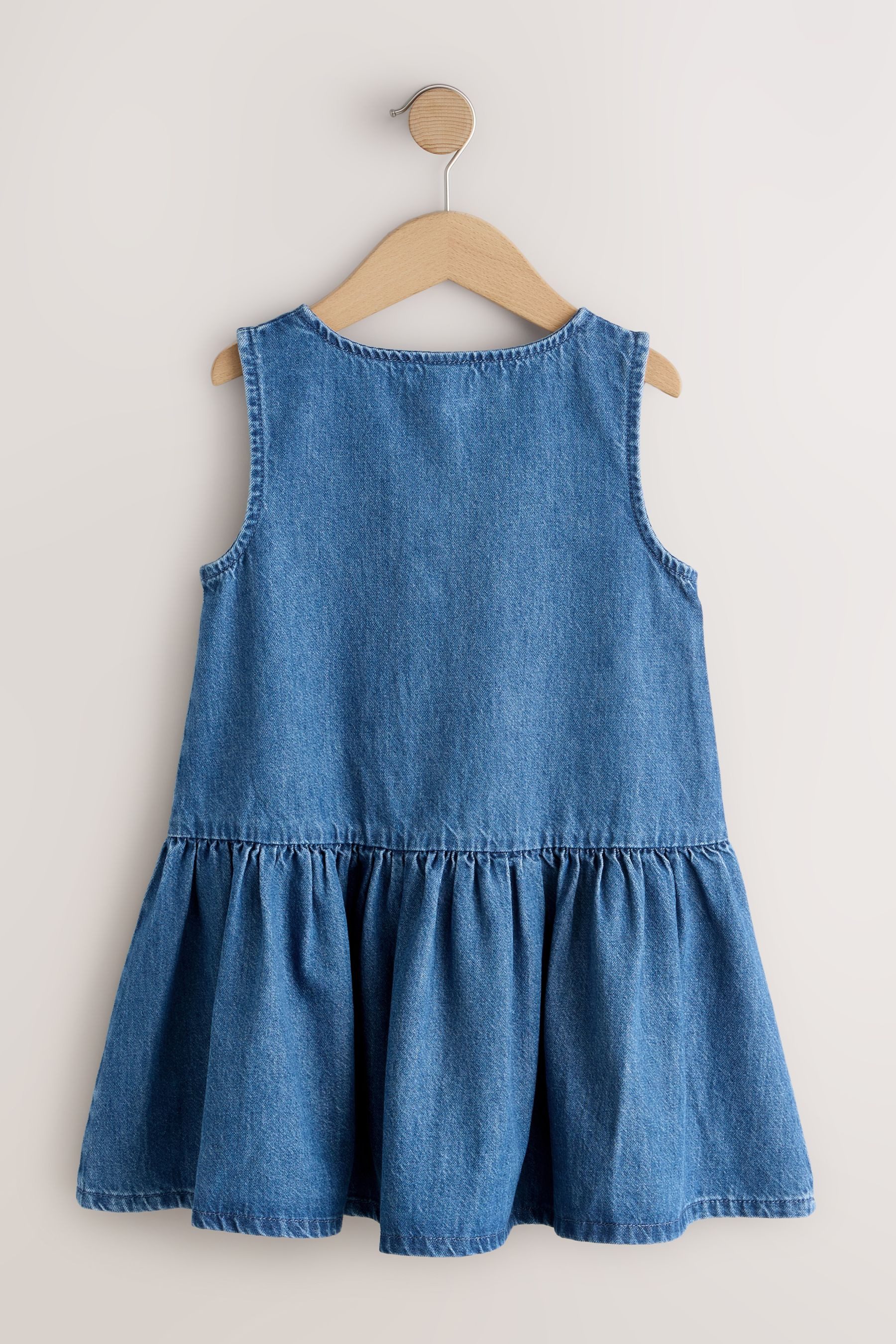 Next Jeanskleid Jeanskleid mit Knopfleiste und tiefer Taille (1-tlg)