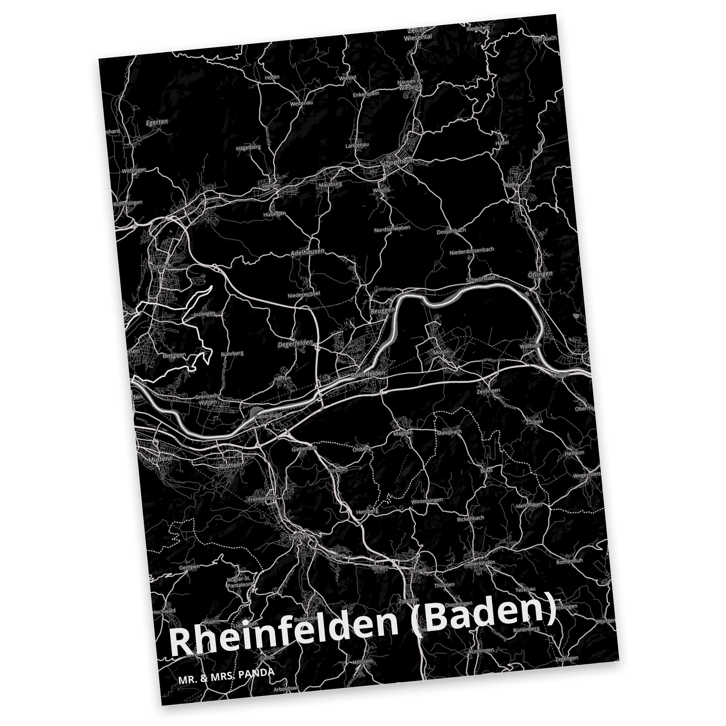 Mr. & Mrs. Panda Postkarte Rheinfelden (Baden) - Geschenk, Stadt, Ort, Dorf, Geburtstagskarte, S