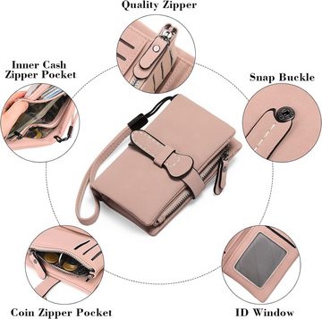 GAEKEAO Geldbörse (Klein Vintage-Geldbörse aus Leder, Damen-Geldbörse mit RFID-Schutz), Kompaktes und geräumiges Portemonnaie mit hochwertiger Verarbeitung