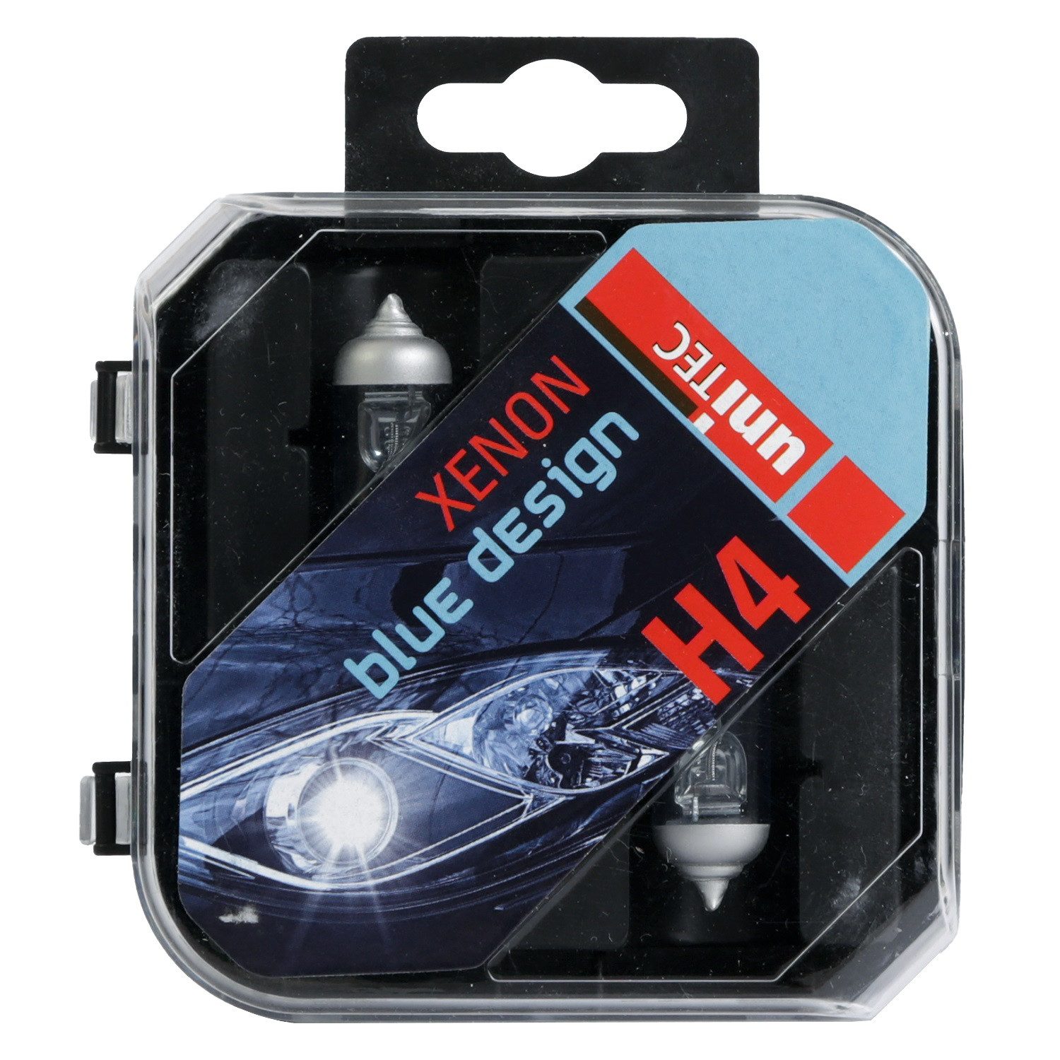 Cartrend KFZ-Ersatzleuchte Set 2x H4 12V 60W / 55W Xenon Blue Look, 2 St., blau, Effekt Design Halogen-Birnen P43t Box Leuchtmittel Autolampen