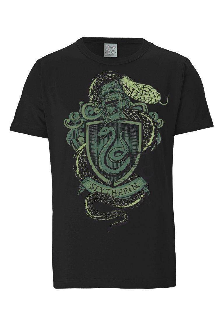 LOGOSHIRT T-Shirt Slytherin Logo mit coolem Frontdruck