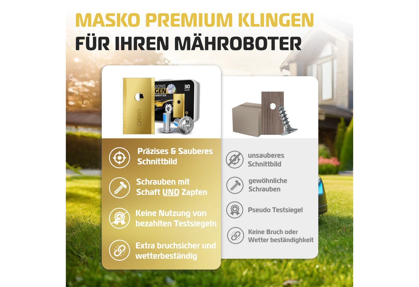 MASKO Mährobotermesser (30-St), Ersatzm... MASKO Mährobotermesser (30-St), Ersatzm...