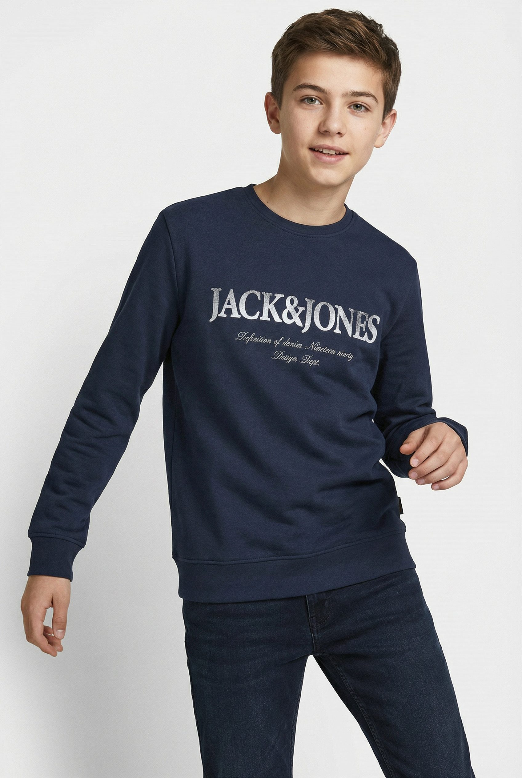 Jack & Jones Junior Sweatshirt JJDEVIN DAYTONA PRINT SWEAT CREW N JNR mit Logoprint